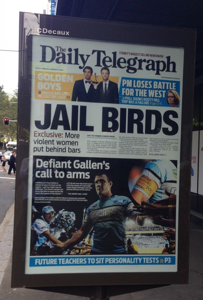 Great billboard campaign in Sydney promoting The Daily Telegraph